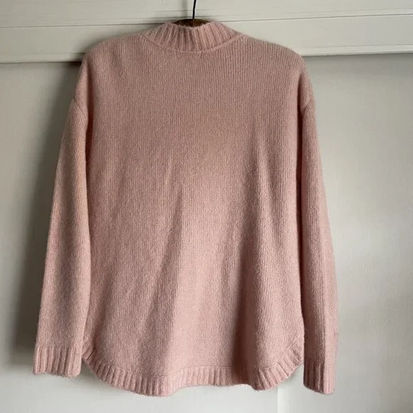 BODEN Fluffy Side Button Jumper Crew Neck Sweater Size 6 Pink Peach - Picture 15 of 16